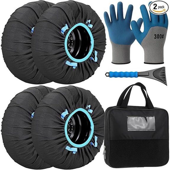2 Pack Snow Socks Tire Traction Aid Winter Kit