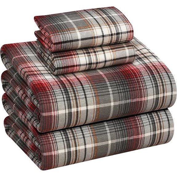 RUVANTI Queen Flannel Sheets Soft & Breathable 4-Piece