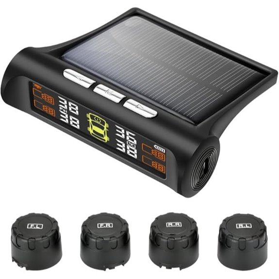 TPMS Tire Pressure Monitor System with Solar Charger