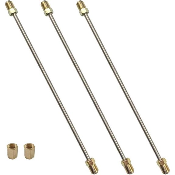 3PCS 16-Inch Stainless Steel Brake Line Kit