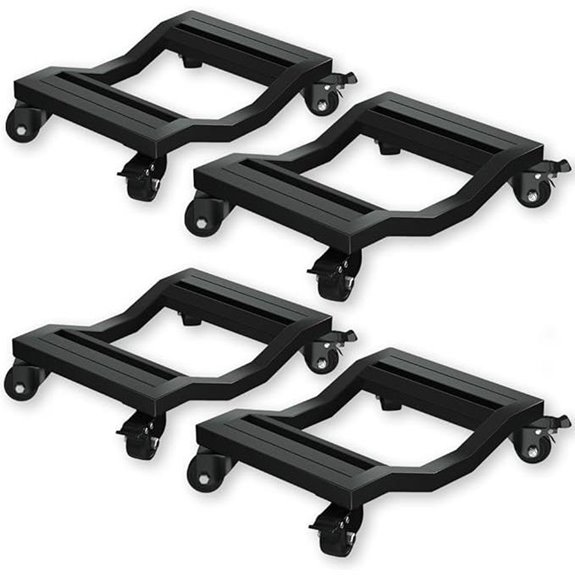 Ezonk Stainless Steel Car Dolly Set with Brakes