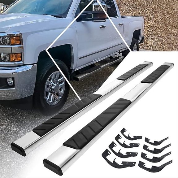 Chrome Stainless Running Boards for Chevy Silverado & GMC Sierra