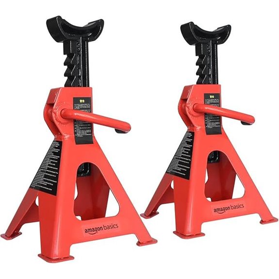 Amazon Basics Steel Jack Stands 3 Ton Capacity Pair