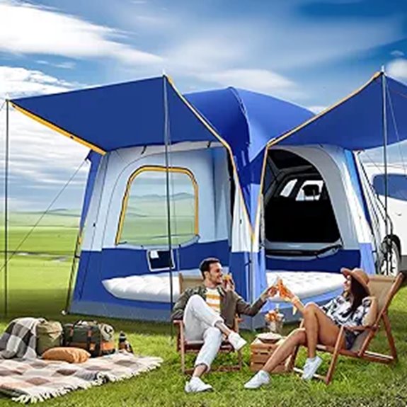 SUV Tent for Camping with Screen Room & Awning