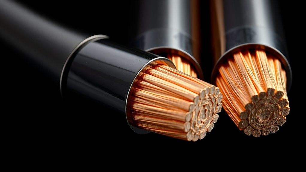 thicker cables enhance power efficiency