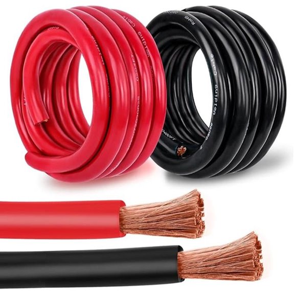 1/0 AWG Copper Battery Cable Set (30ft Total)