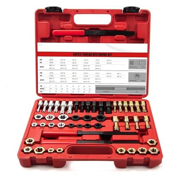 49PC Thread Repair Tool Set for SAE & Metric Threads