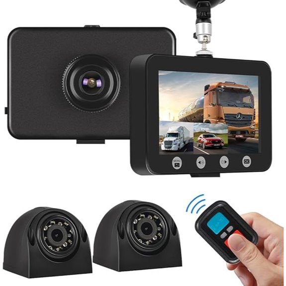 VSYSTO T4.5 3-Channel Dash Cam with Monitor