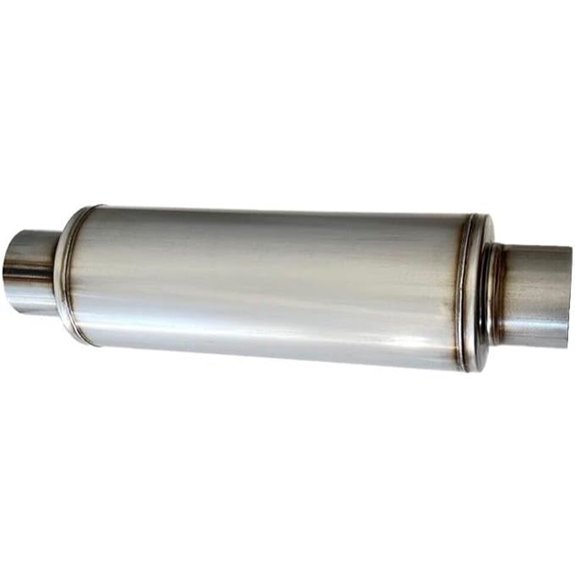 Muffler 3 Inlet/Outlet 19 Overall 5 Round body Performance Exhaust