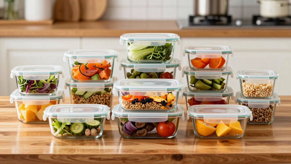 top glass meal containers