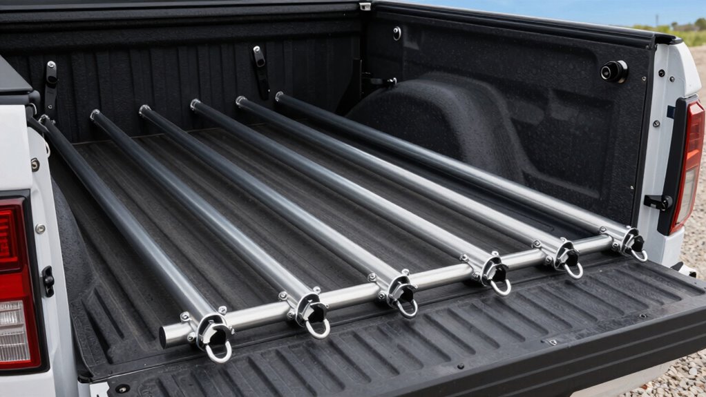top truck bed tie down rails