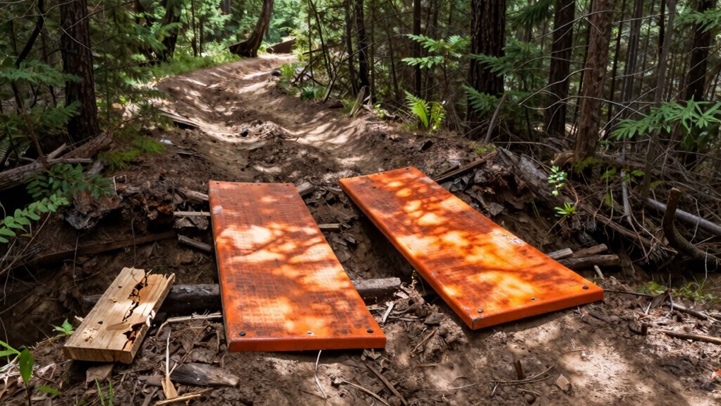 traction boards as bridges