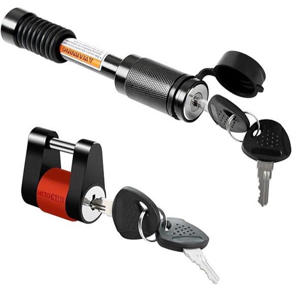 METOWARE Trailer Lock Set for Hitch and Tongue