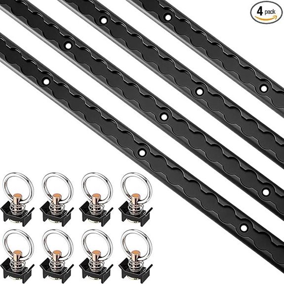 4 Pack L Track Tie Down System for Trailers