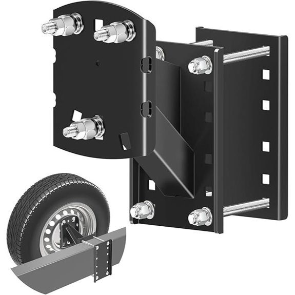 Qualward Spare Tire Mount Bracket for Trailers