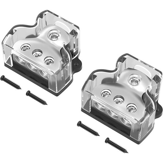 3-Way Car Audio Power Distribution Block (2 Pack)