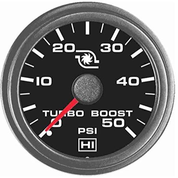 Hewitt Industries 50 PSI Universal Turbo Boost Gauge KIT