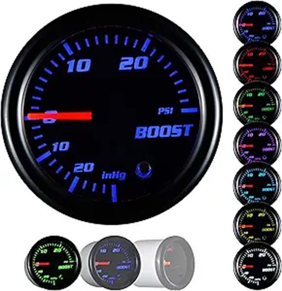 YONEDA Turbo Boost Gauge Kit 7-Color 30 PSI 55mm