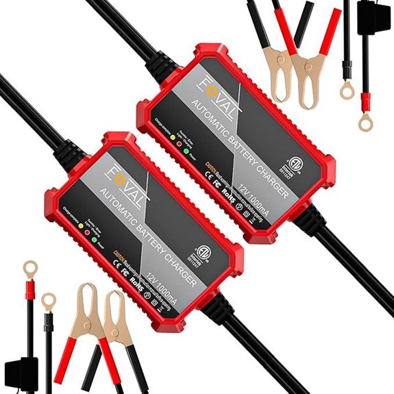 FOVAL 2-Pack Automatic 12V Car Battery Chargers