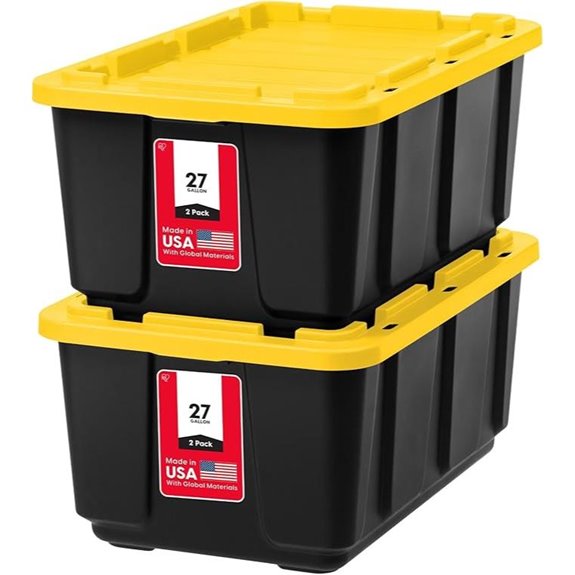 IRIS 2-Pack 27 Gallon Storage Bins with Lids