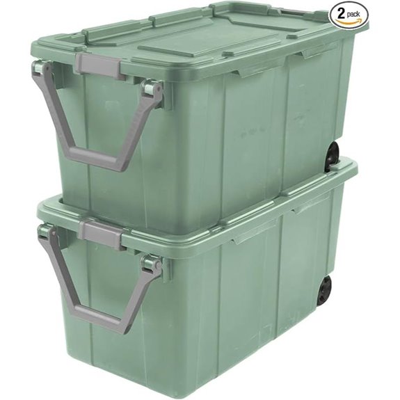 40-Gallon Wheeled Storage Bins (2 Pack)