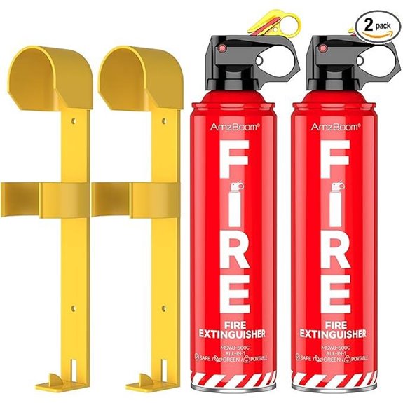 2-Pack Fire Extinguisher Kit with Mounting Bracket