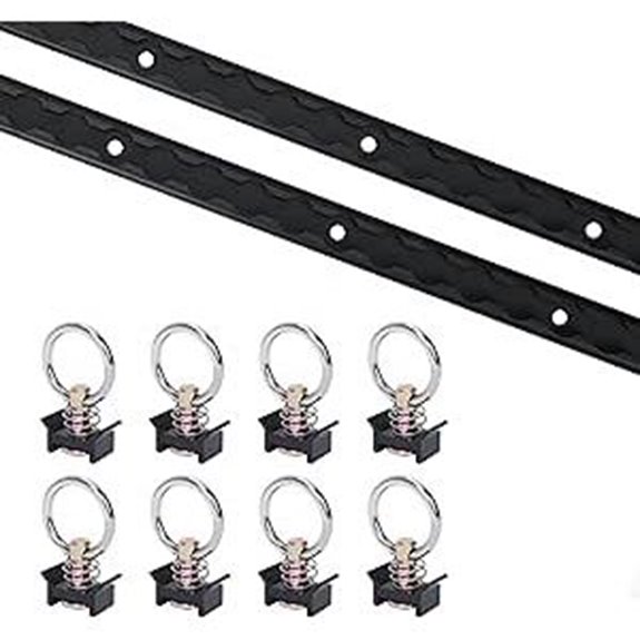 Lukar 2 Pack 4ft Black L Track Tie Down System