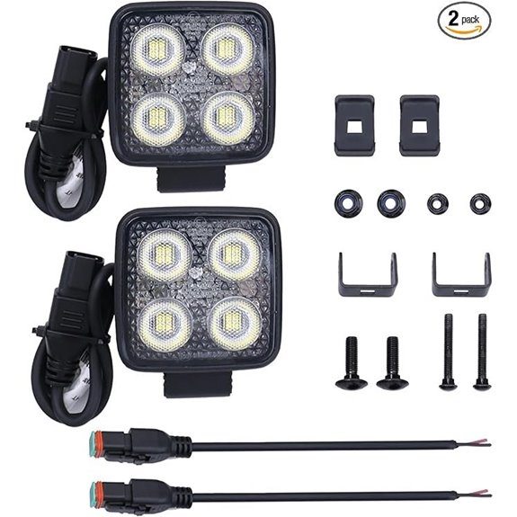 2 Pack 2.8 48W Waterproof LED Work Lights