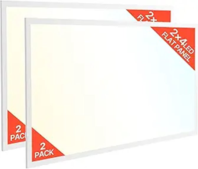 VEVOR 2x4 ft LED Panel Light (2 Pack)