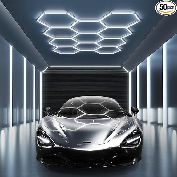 Modern 11-Grid LED Garage Light Ultra-Bright 6500K