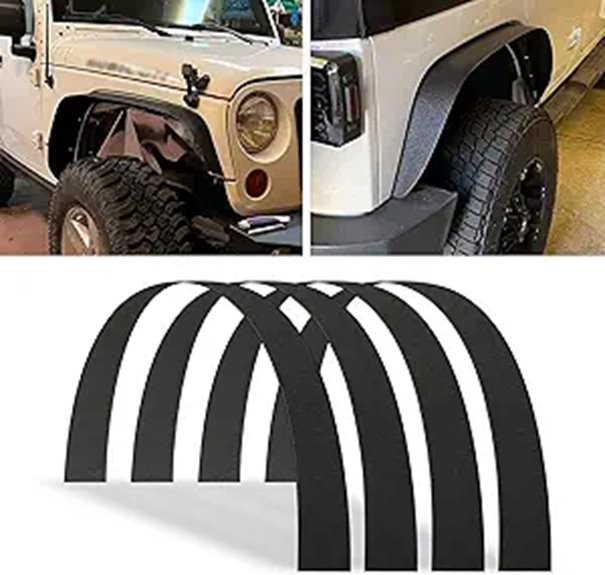 Universal Black Fender Flares for Cars SUVs Trucks