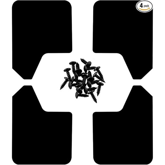 4PCS Universal Car Mud Flaps with Fasteners