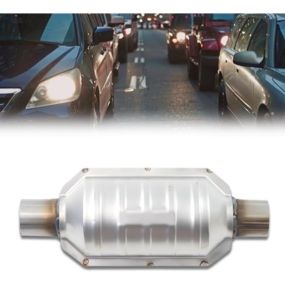 2 Universal Catalytic Converter with O2 Port & Heat Shield (EPA Compliant)