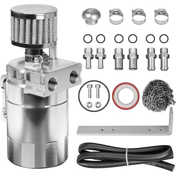 Universal Oil Catch Can Kit with Breather Filter