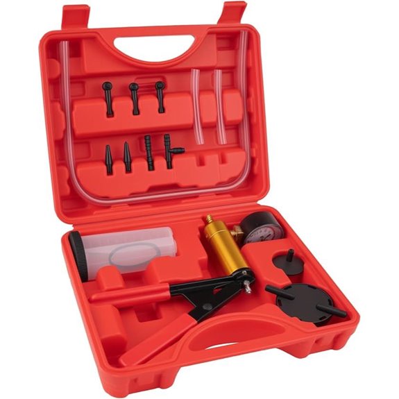 Brake Bleeder Vacuum Pump Kit with Gauge