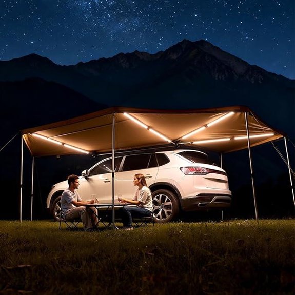 VEVOR 270° Awning with LED Lights for Vehicles