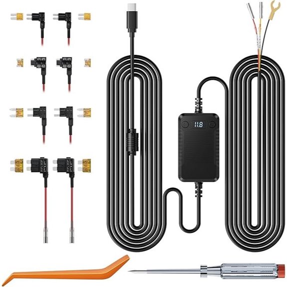 Dash Cam Hardwire Kit with Voltage Indicator
