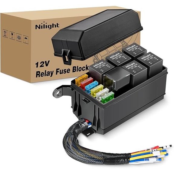 Nilight 12V Fuse Relay Box for Vehicles