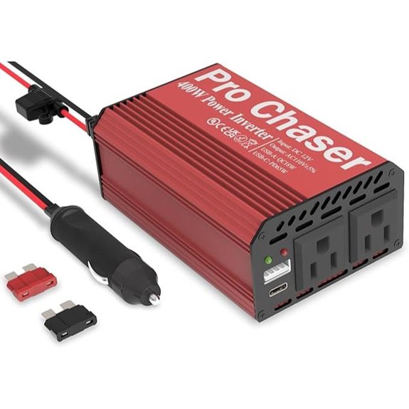 Pro Chaser 400W Vehicle Power Inverter with USB Ports
