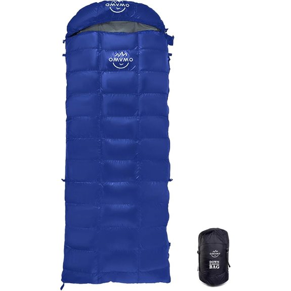 Down Sleeping Bag for Adults—4 Seasons Wearable & Versatile