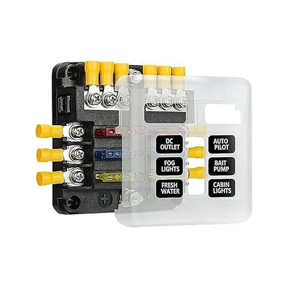 Waterproof 12V Fuse Block Panel with LED Indicator