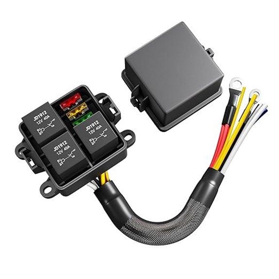 DaierTek 12V Waterproof Relay Box with Fuses