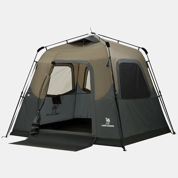 Camel Crown Waterproof Instant Camping Tent for 4-6 Persons