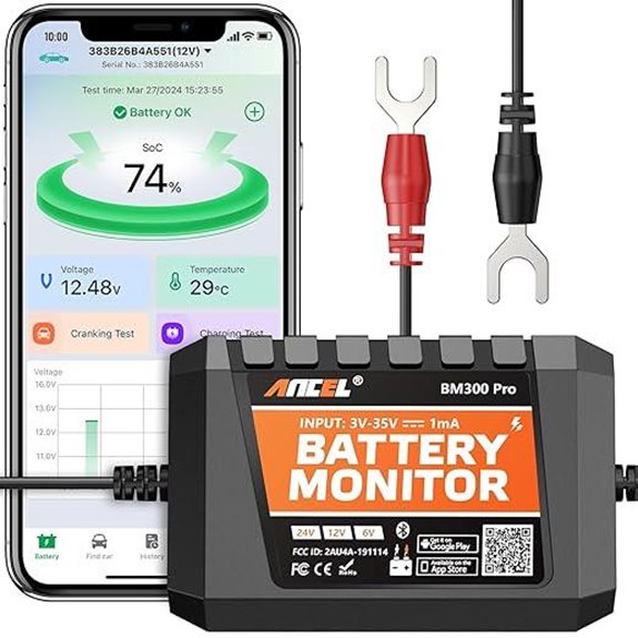 ANCEL BM300 Pro Bluetooth Battery Monitor (IP67 Waterproof)