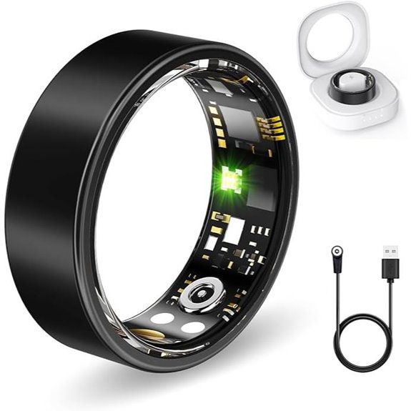 Smart Waterproof Fitness Ring with Health Tracking