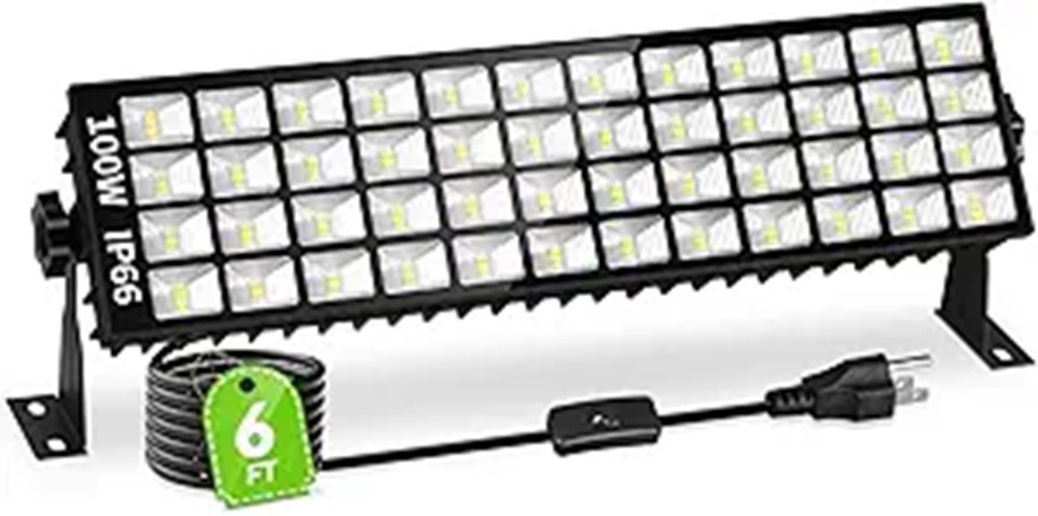 100W Waterproof LED Shop Light with Power Cord