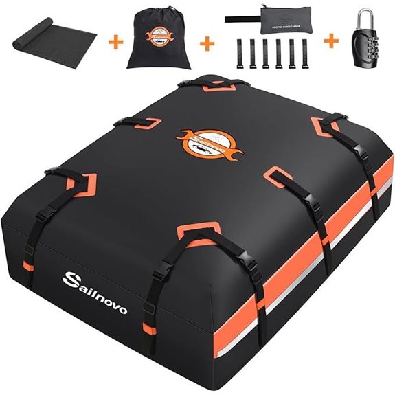 Sailnovo Waterproof Car Roof Bag with Lock & Accessories