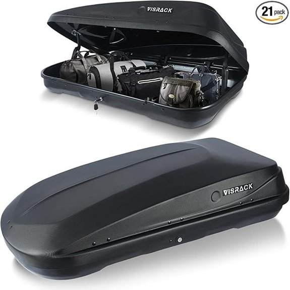 Rooftop Cargo Box Waterproof Hard Shell 13 Cu Ft