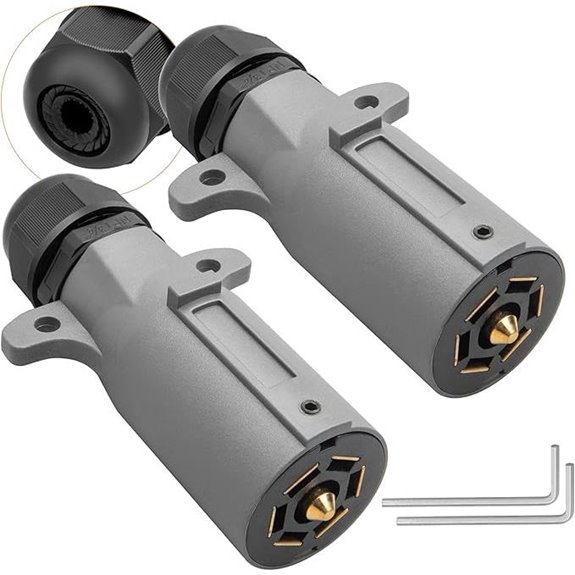 Oyviny RV 7-Pin Trailer Plug Waterproof 2PCS