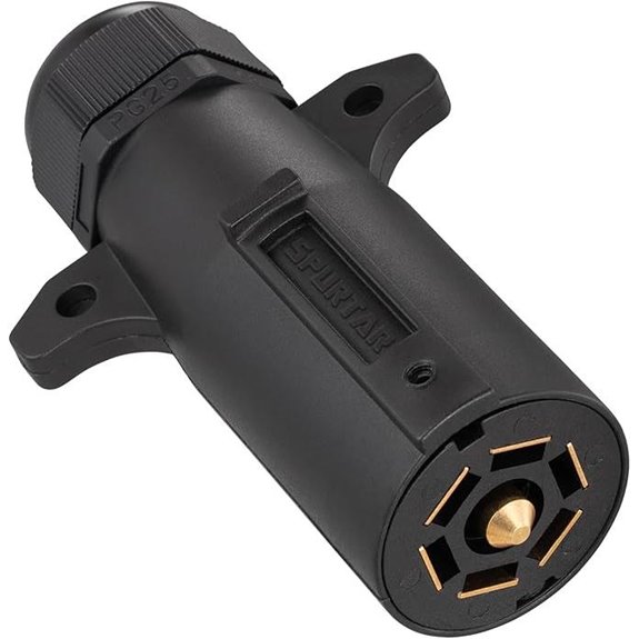 Spurtar 7 Pin Waterproof Trailer Plug with Sealed Protection